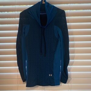 Under Armor‎ Breathable Blue and Black Long Sleeve Hoodie XS